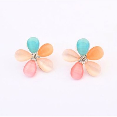 Multicolor Floral Stud Earrings